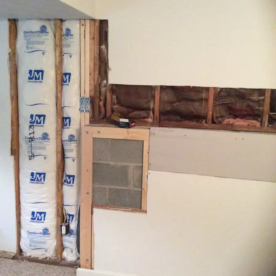 Wall insulation replacement during Contents Cleaning & Restoration in Milton